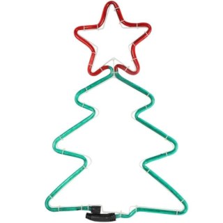 BOŻONARODZENIOWA DEKORACJA Z WĘŻA ŚWIETLNEGO LED- CHOINKA 50 CM