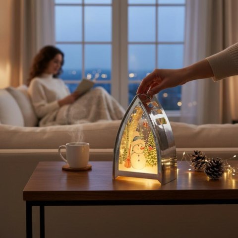 LAMPION ŚWIĄTECZNY LATARENKA DEKORACJA ŚWIETLNA LED BOŻE NARODZENIE BAŁWAN