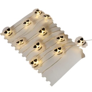Lampki 20 LED z Czaszkami na Giętkim Druciku - Dekoracje na Baterie