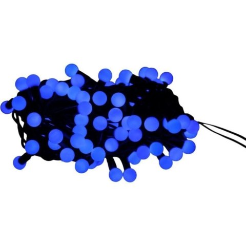 Lampki choinkowe na sznurze 100 LED PEREŁKI NIEBIESKIE