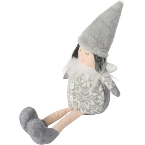 Pluszowy Anioł Siedzący ze Zwisającymi Nogami 42cm - Kolor Szary
