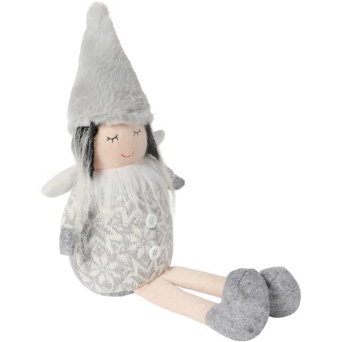 Pluszowy Anioł Siedzący ze Zwisającymi Nogami 42cm - Kolor Szary