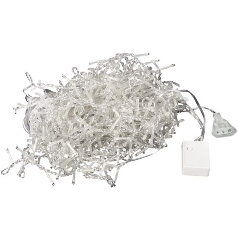 SOPLE 300 LED KURTYNA LAMPKI ZEWNĘTRZNE/WEWNĘTRZNE FLASH ZIMNY BIAŁY PROGRAMATOR 9 M