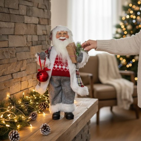 ŚWIĘTY MIKOŁAJ świąteczny FIGURKA skandynawski DEKORACJA ozdoba 48cm