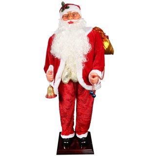MIKOŁAJ FIGURA 180 CM FESTIVO, TAŃCZĄCY, ŚPIEWAJĄCY, OGROMNY, DEKORACJA XXL