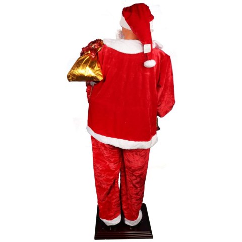 MIKOŁAJ FIGURA 180 CM FESTIVO, TAŃCZĄCY, ŚPIEWAJĄCY, OGROMNY, DEKORACJA XXL
