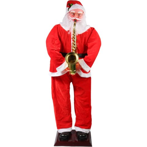MIKOŁAJ 180 CM FESTIVO, TAŃCZĄCY, ŚPIEWAJĄCY, FIGURA, ŚWIĄTECZNA, DUŻY