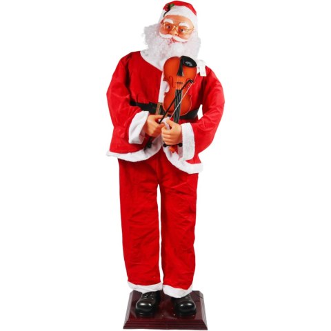 MIKOŁAJ 180 CM FESTIVO, TAŃCZĄCY, ŚPIEWAJĄCY, FIGURA, OZDOBA ŚWIĄTECZNA