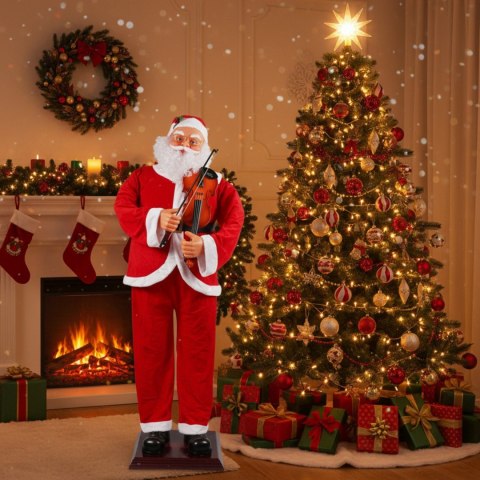 MIKOŁAJ 180 CM FESTIVO, TAŃCZĄCY, ŚPIEWAJĄCY, FIGURA, OZDOBA ŚWIĄTECZNA