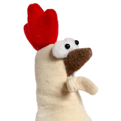 KOGUT OZDOBA Z MATERIAŁU KOGUT FOLKLOR WIELKANOC BRĄZOWY 25 CM