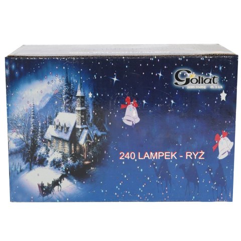 LAMPKI CHOINKOWE 240 LED TYPU RYŹ Z PROGRAMATOREM CIEPŁE BIAŁE