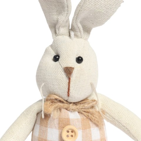 Zając STOJĄCY lniany Ozdoba Wielkanocna Figurka 20 cm CH