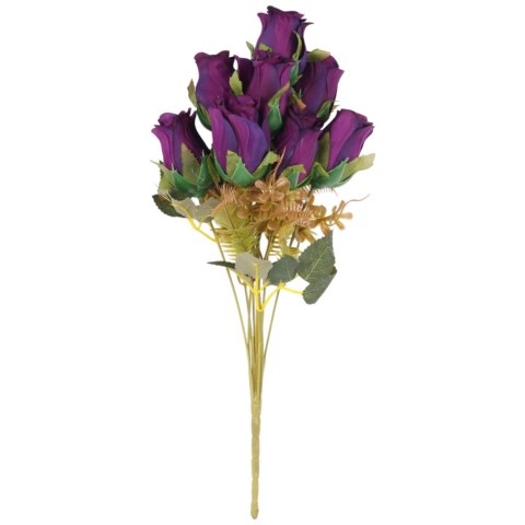 BUKIET 9 RÓŻ 42 CM KOLOR FIOLETOWY