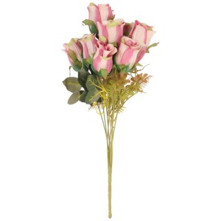 BUKIET 9 RÓŻ 42 CM KOLOR RÓŻOWY