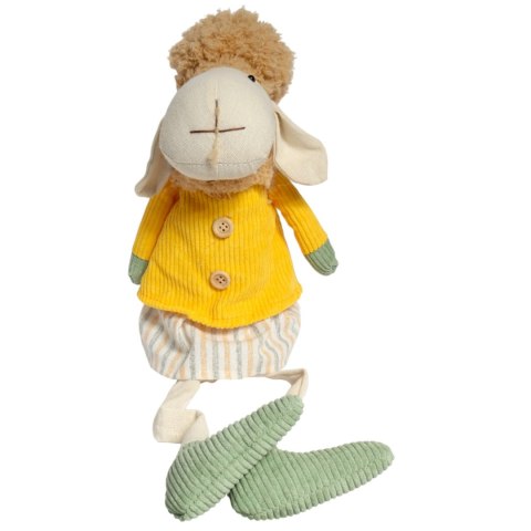Baranek siedzący Ozdoba Wielkanocna Figurka w żółtej sukience 48 cm