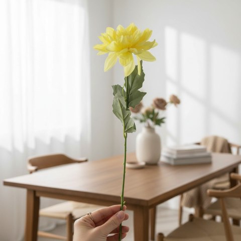 Dalia kwiat pojedynczy żółty 70 cm