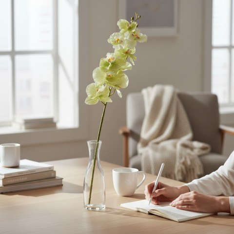 STORCZYK ORCHIDEA GAŁĄZKA 9 KWIATÓW 105 CM GŁĘBOKA CZERWIEŃ