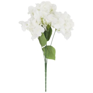 BUKIET 5 HORTENSJI sztuczne kwiaty do wazonu KOMPOZYCJA biała 48 cm