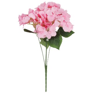 BUKIET 5 HORTENSJI sztuczne kwiaty do wazonu KOMPOZYCJA różowa 48 cm