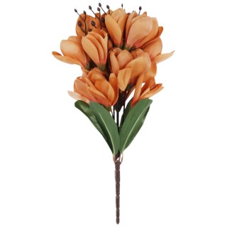 BUKIET MAGNOLII sztuczne kwiaty do wazonu KOMPOZYCJA brązowa 37 cm