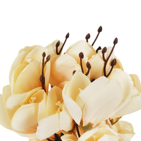 BUKIET MAGNOLII sztuczne kwiaty do wazonu KOMPOZYCJA czerwony 37 cm