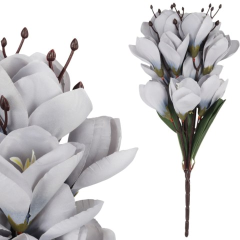 BUKIET MAGNOLII sztuczne kwiaty do wazonu KOMPOZYCJA czerwony 37 cm