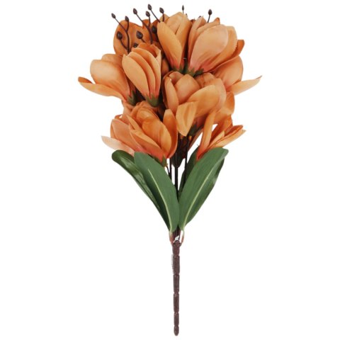 BUKIET MAGNOLII sztuczne kwiaty do wazonu KOMPOZYCJA czerwony 37 cm