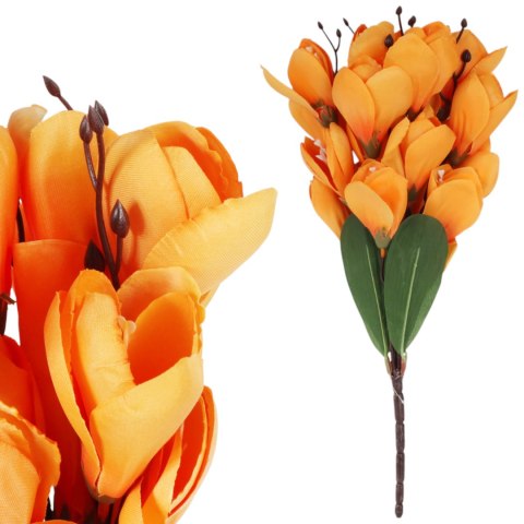 BUKIET MAGNOLII sztuczne kwiaty do wazonu KOMPOZYCJA czerwony 37 cm
