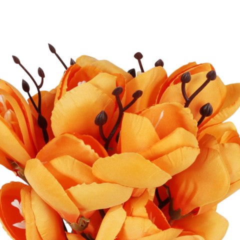 BUKIET MAGNOLII sztuczne kwiaty do wazonu KOMPOZYCJA pomarańczowa 37 cm