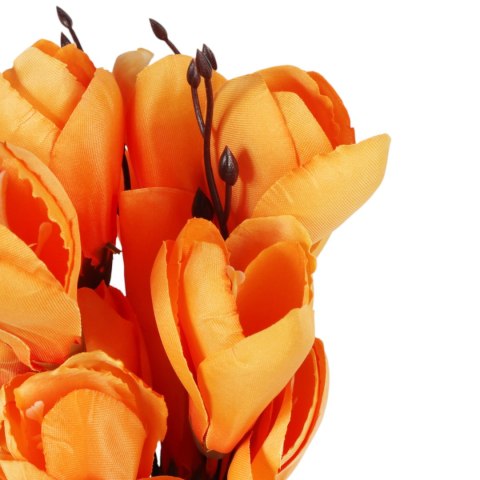 BUKIET MAGNOLII sztuczne kwiaty do wazonu KOMPOZYCJA pomarańczowa 37 cm