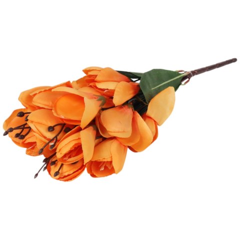 BUKIET MAGNOLII sztuczne kwiaty do wazonu KOMPOZYCJA pomarańczowa 37 cm