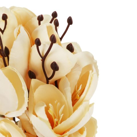 BUKIET MAGNOLII sztuczne kwiaty do wazonu KOMPOZYCJA żółta 37 cm