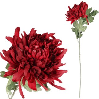 CHRYZANTEMA sztuczny kwiat do wazonu czerwona 68 cm