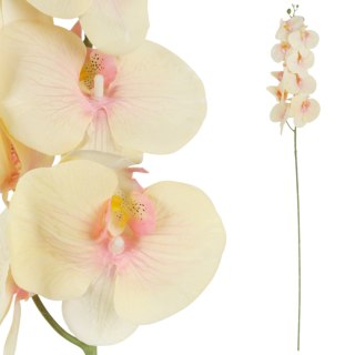 STORCZYK sztuczne kwiaty do wazonu GAŁĄZKA ORCHIDEA żółto-różowa 100 cm