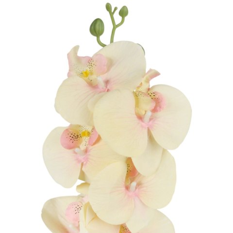 STORCZYK sztuczne kwiaty do wazonu GAŁĄZKA ORCHIDEA żółto-różowa 100 cm