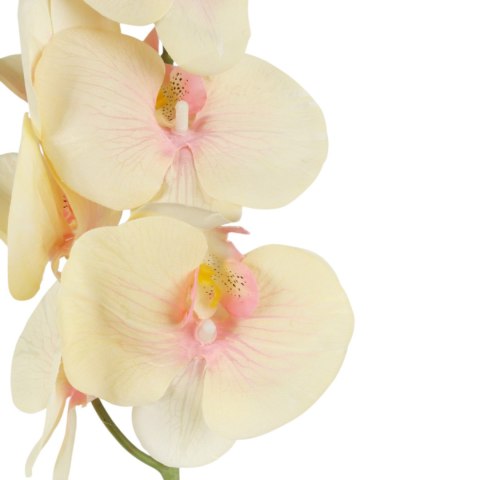STORCZYK sztuczne kwiaty do wazonu GAŁĄZKA ORCHIDEA żółto-różowa 100 cm