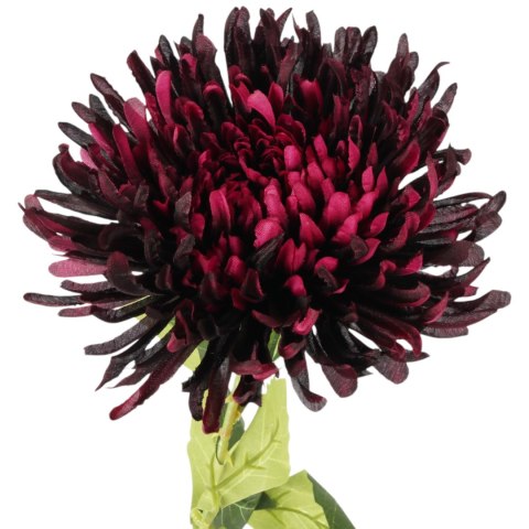 CHRYZANTEMA KWIAT SZTUCZNY do wazonu bordowa 64 cm
