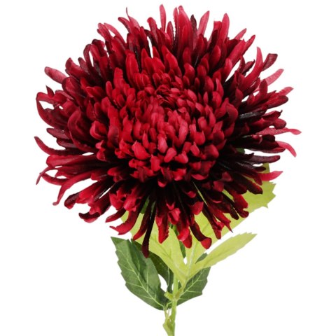 CHRYZANTEMA KWIAT SZTUCZNY do wazonu bordowa 64 cm