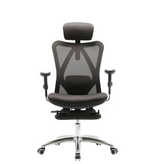 FOTEL ERGONOMICA, CZARNY, Z PODNÓŻKIEM, ROZKŁADANY, WYGODNY, DO SALONU