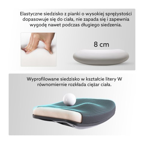FOTEL ERGONOMICA, CZARNY, Z PODNÓŻKIEM, ROZKŁADANY, WYGODNY, DO SALONU