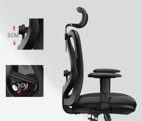 FOTEL ERGONOMICA, CZARNY, Z PODNÓŻKIEM, ROZKŁADANY, WYGODNY, DO SALONU