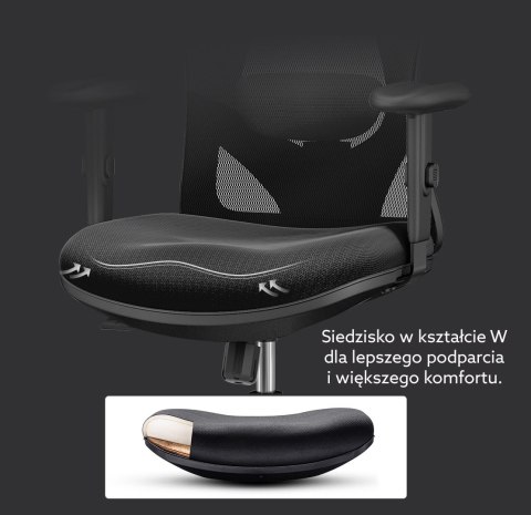 FOTEL ERGONOMICA, CZARNY, Z PODNÓŻKIEM, ROZKŁADANY, WYGODNY, DO SALONU