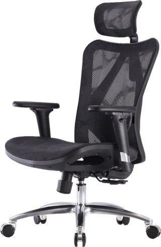 FOTEL BIUROWY ERGONOVA, CZARNY, ERGONOMICZNY, DO BIURA, SIATKA, WYGODNY