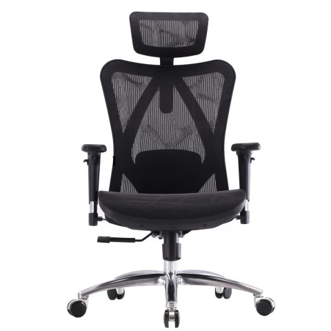 FOTEL BIUROWY ERGONOVA, CZARNY, ERGONOMICZNY, DO BIURA, SIATKA, WYGODNY