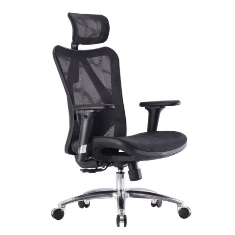 FOTEL BIUROWY ERGONOVA, CZARNY, ERGONOMICZNY, DO BIURA, SIATKA, WYGODNY