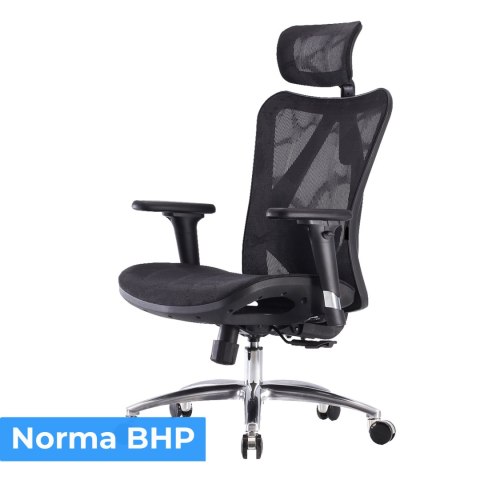 FOTEL BIUROWY ERGONOVA, CZARNY, ERGONOMICZNY, DO BIURA, SIATKA, WYGODNY