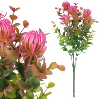 PROTEA BUKIET SZTUCZNY dodatek do kompozycji różowy 32 cm