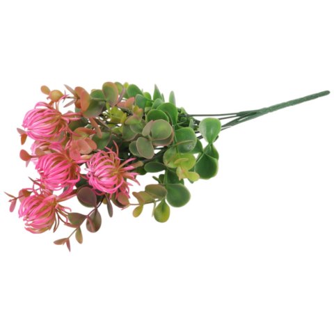 PROTEA BUKIET SZTUCZNY dodatek do kompozycji różowy 32 cm