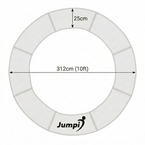Osłona sprężyn do trampoliny 312 cm 10 FT JUMPI