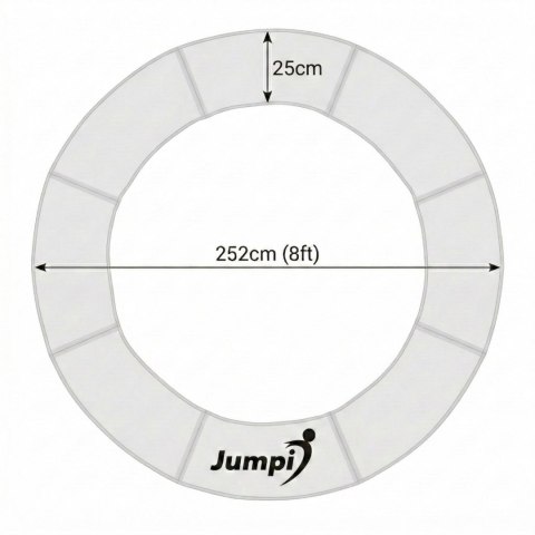 Osłona na sprężyny do trampoliny 8 FT 252cm JUMPI